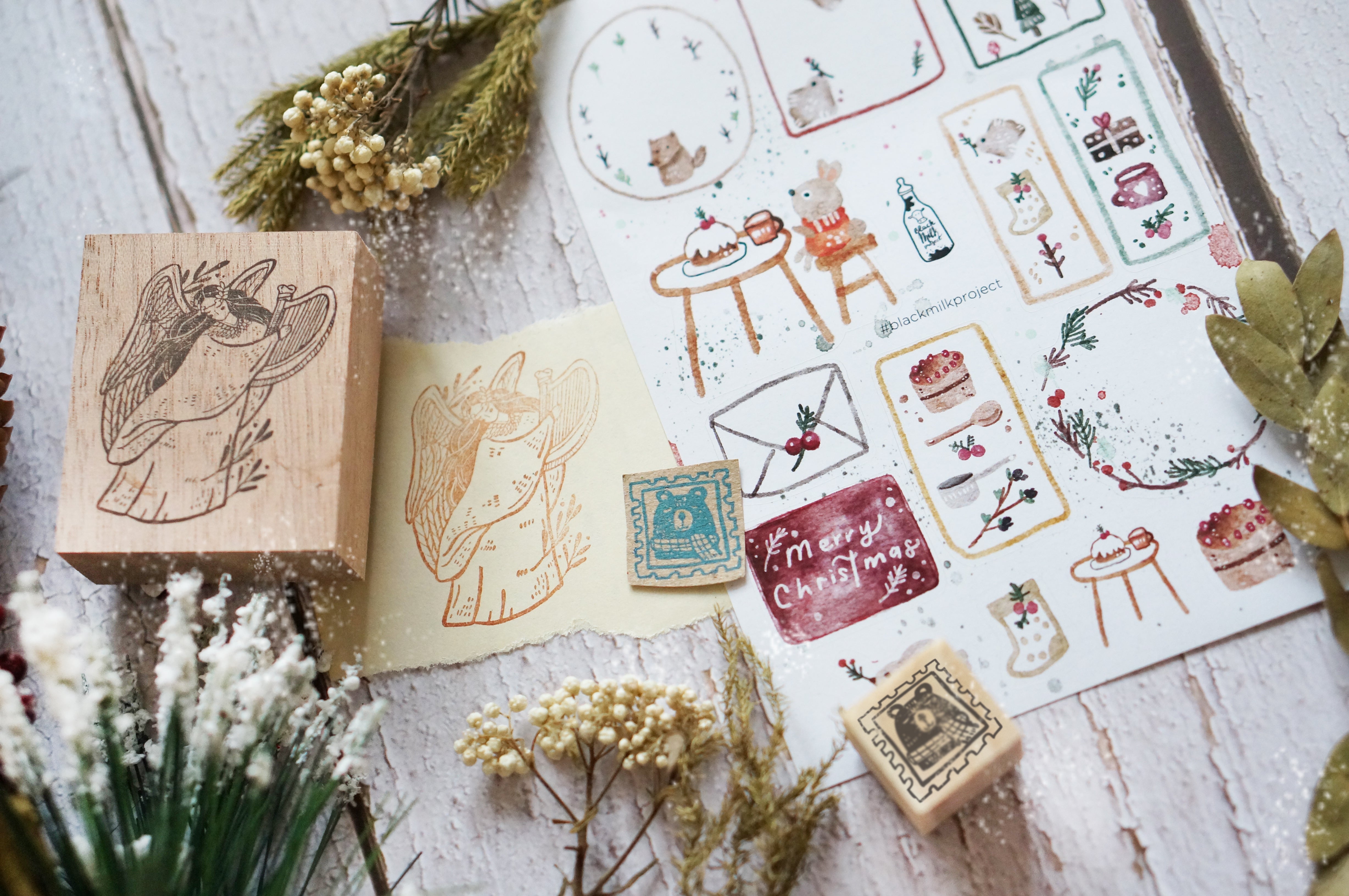 Black Milk Project: Christmas Angel Set (set of 4) - Smidapaper Ikigai Shop