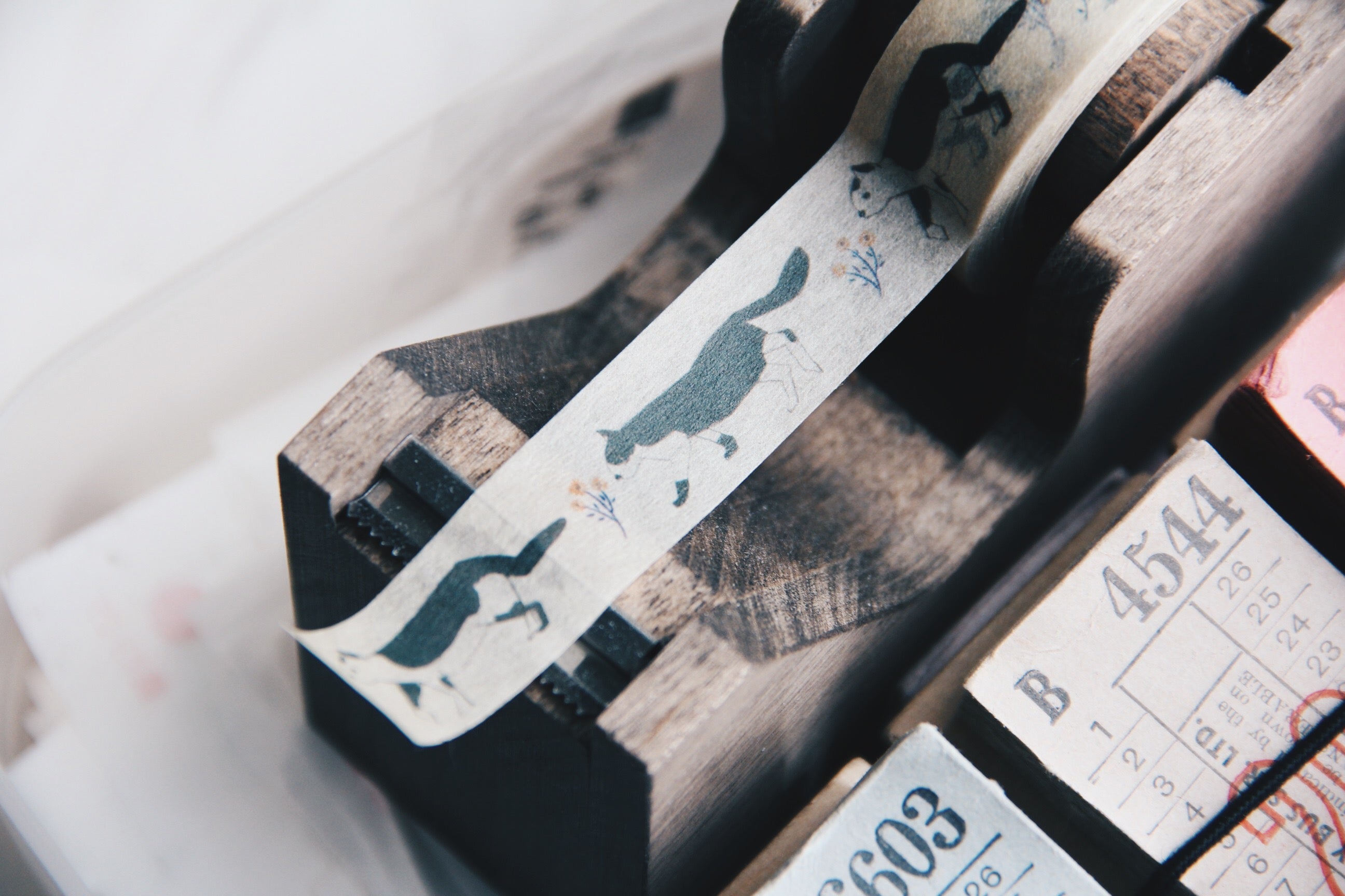 Nico Neco x omoriyuko Fine Japanese Art Washi Tape- Neco - Smidapaper Ikigai Shop