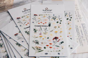 Suatelier Flower Letter Stickers - Smidapaper Ikigai Shop