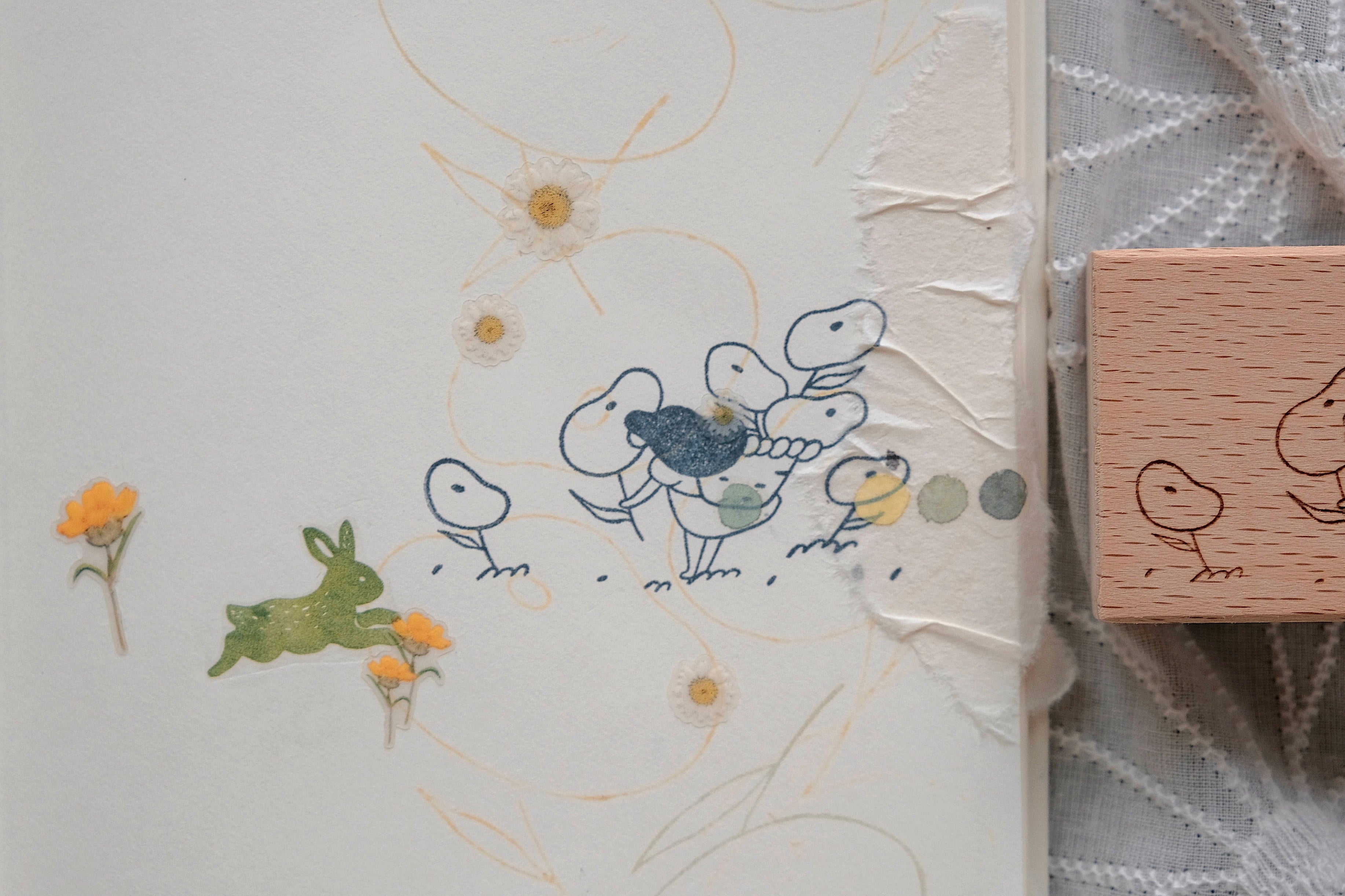 bighands Rubber Stamp- Pick Some Flowers