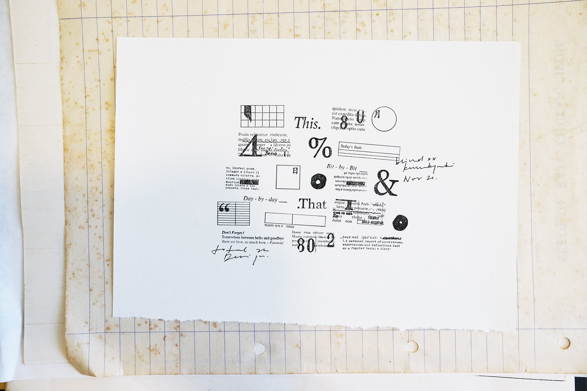 Kurukynki Blindxx Rubber Stamp Set (A/B) - Smidapaper Ikigai Shop