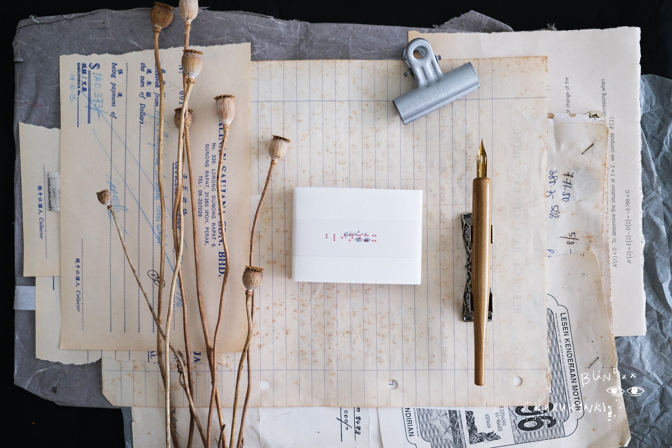Kurukynki Blindxx Rubber Stamp Set (A/B) - Smidapaper Ikigai Shop