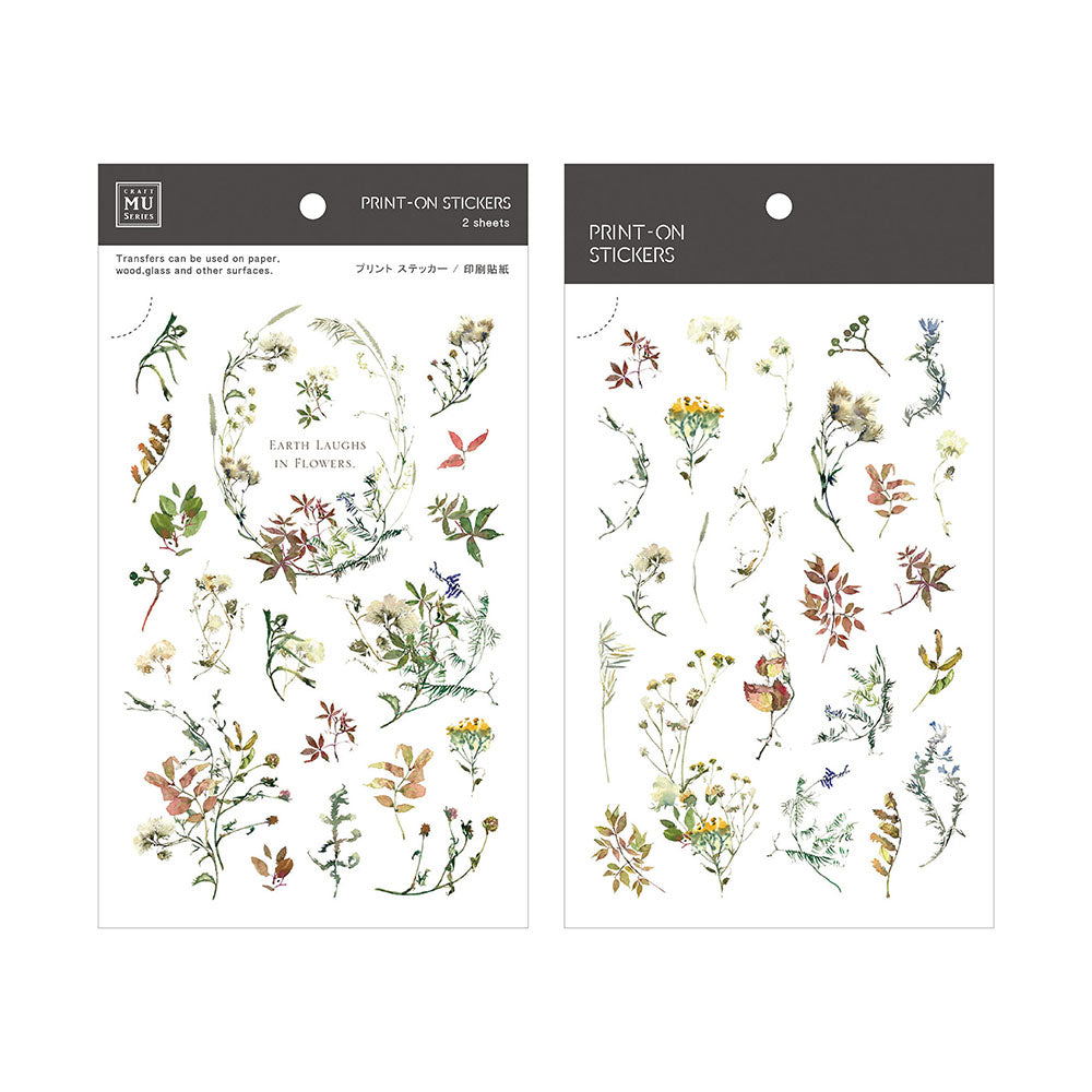MU Print-On Stickers-063 Spice Autumn Leaves - Smidapaper Ikigai Shop