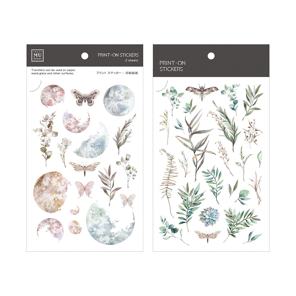 MU Print-On Stickers-066 Lunar Botanicals - Smidapaper Ikigai Shop
