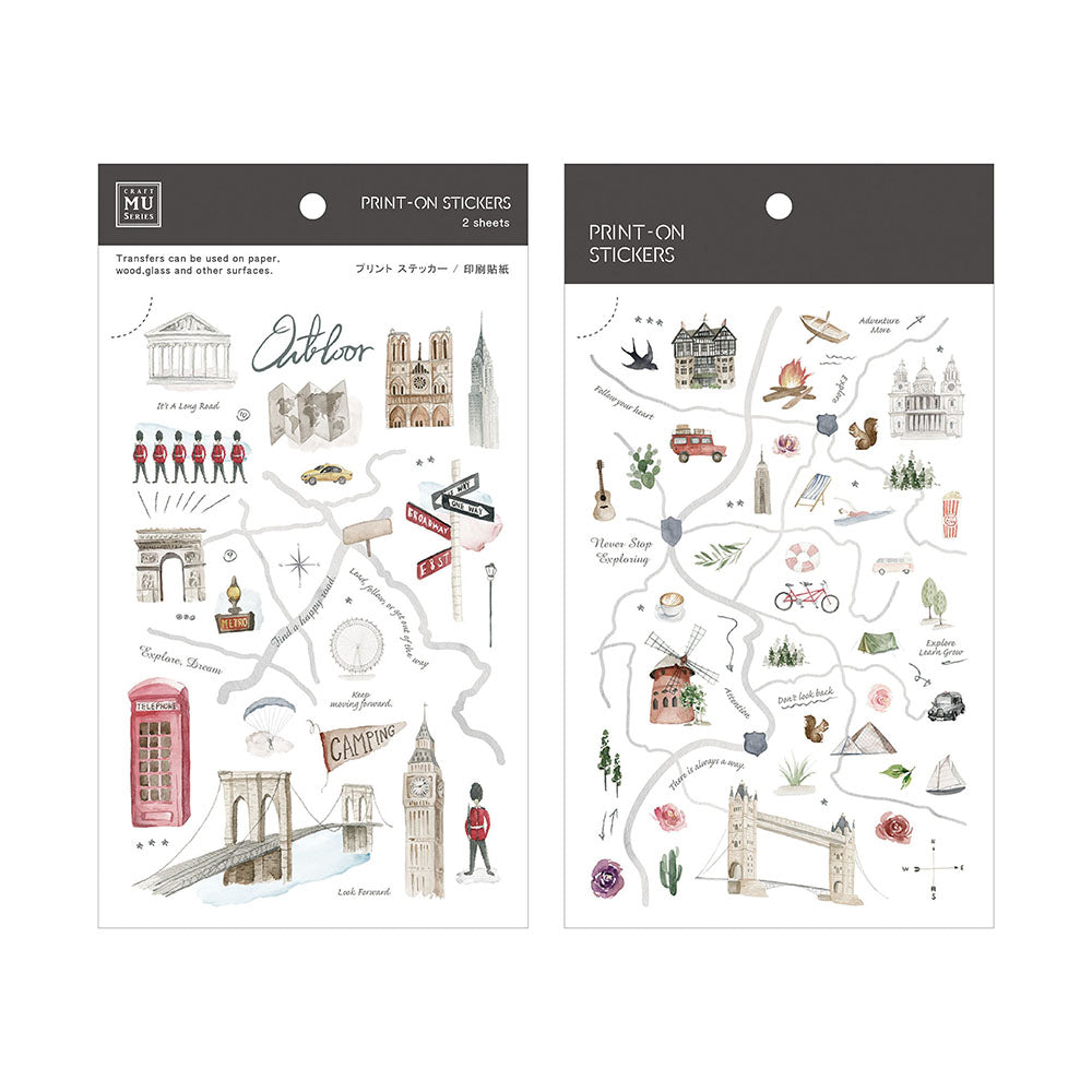 MU Print-On Stickers-068 London - Smidapaper Ikigai Shop