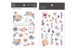 MU Print-On Stickers-040 Cold Colour Garden - Smidapaper Ikigai Shop