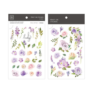 MU Print-On Stickers-071 Lilac Purple Roses - Smidapaper Ikigai Shop