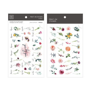 MU Print-On Stickers-072 Monthly Blooms - Smidapaper Ikigai Shop