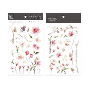 MU Print-On Stickers-075 Cherry Blossoms - Smidapaper Ikigai Shop
