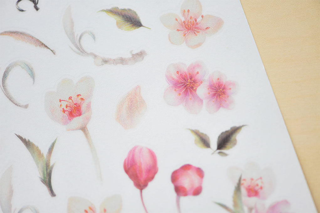 MU Print-On Stickers-075 Cherry Blossoms - Smidapaper Ikigai Shop
