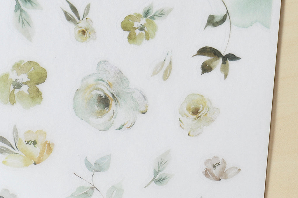 MU Print-On Stickers-081 Evergreen Roses - Smidapaper Ikigai Shop