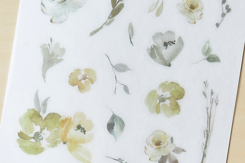 MU Print-On Stickers-081 Evergreen Roses - Smidapaper Ikigai Shop