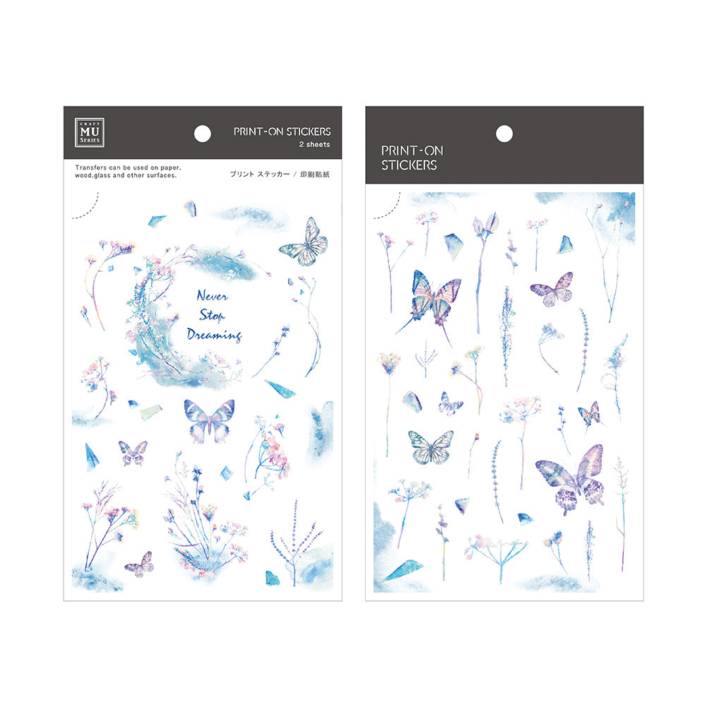 MU Print-On Stickers-085 Butterfly Dreams - Smidapaper Ikigai Shop