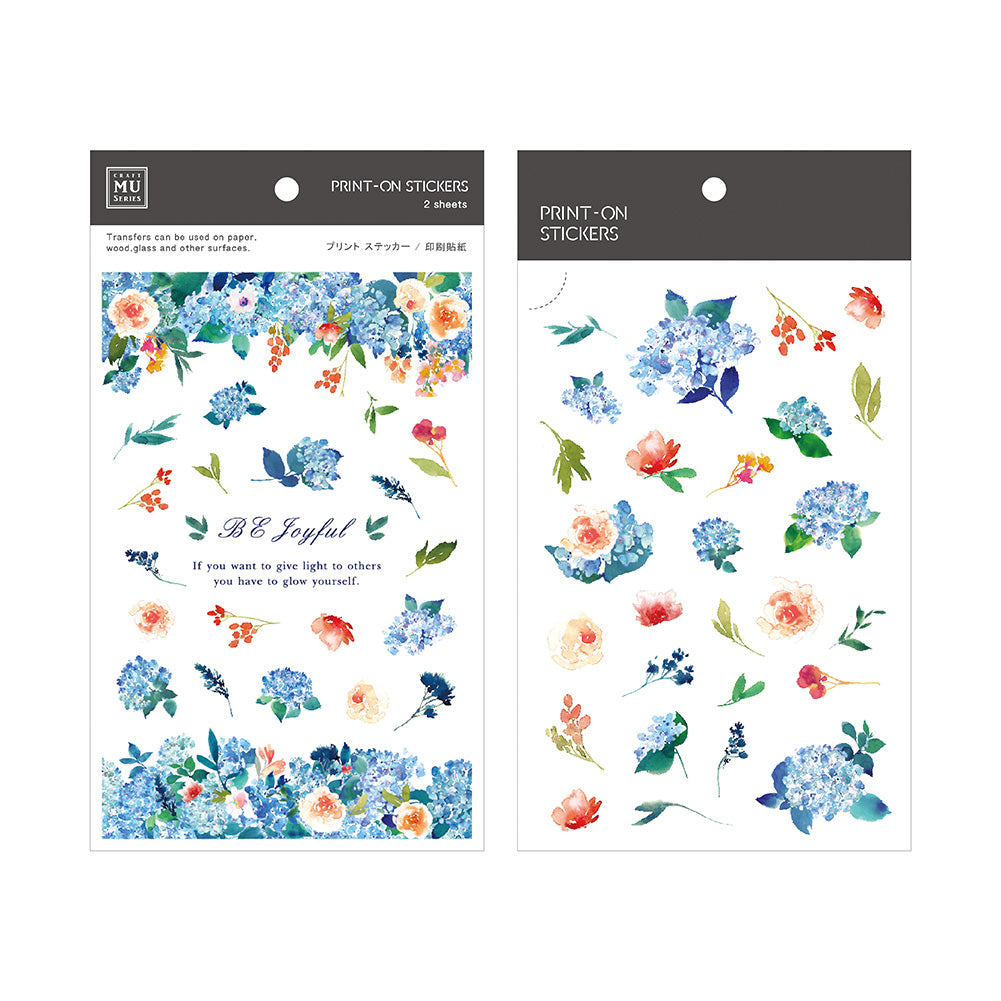 MU Print-On Stickers-086 Hydrangea Blooms - Smidapaper Ikigai Shop