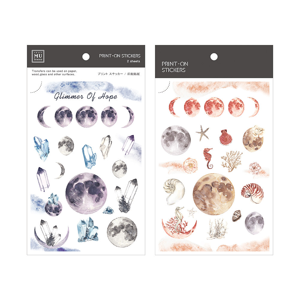 MU Print-On Stickers-089 Glimmering Gemstones - Smidapaper Ikigai Shop