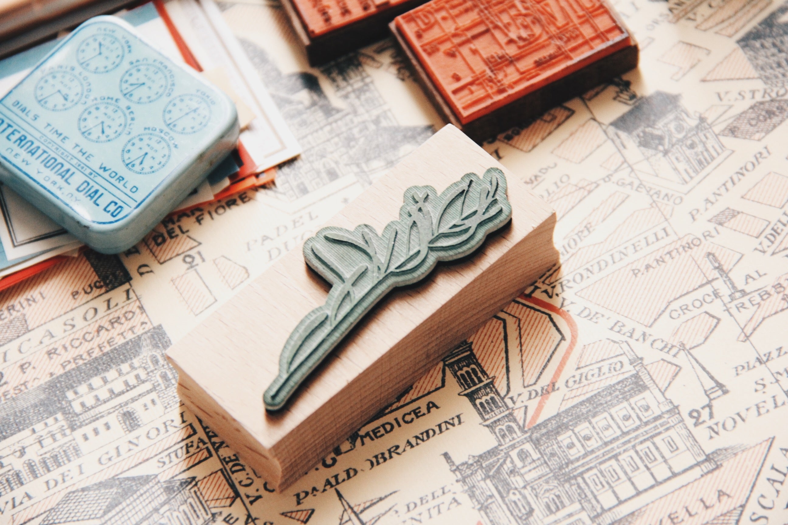 Stempel Jazz Eucalyptus III Rubber Stamp - Smidapaper Ikigai Shop