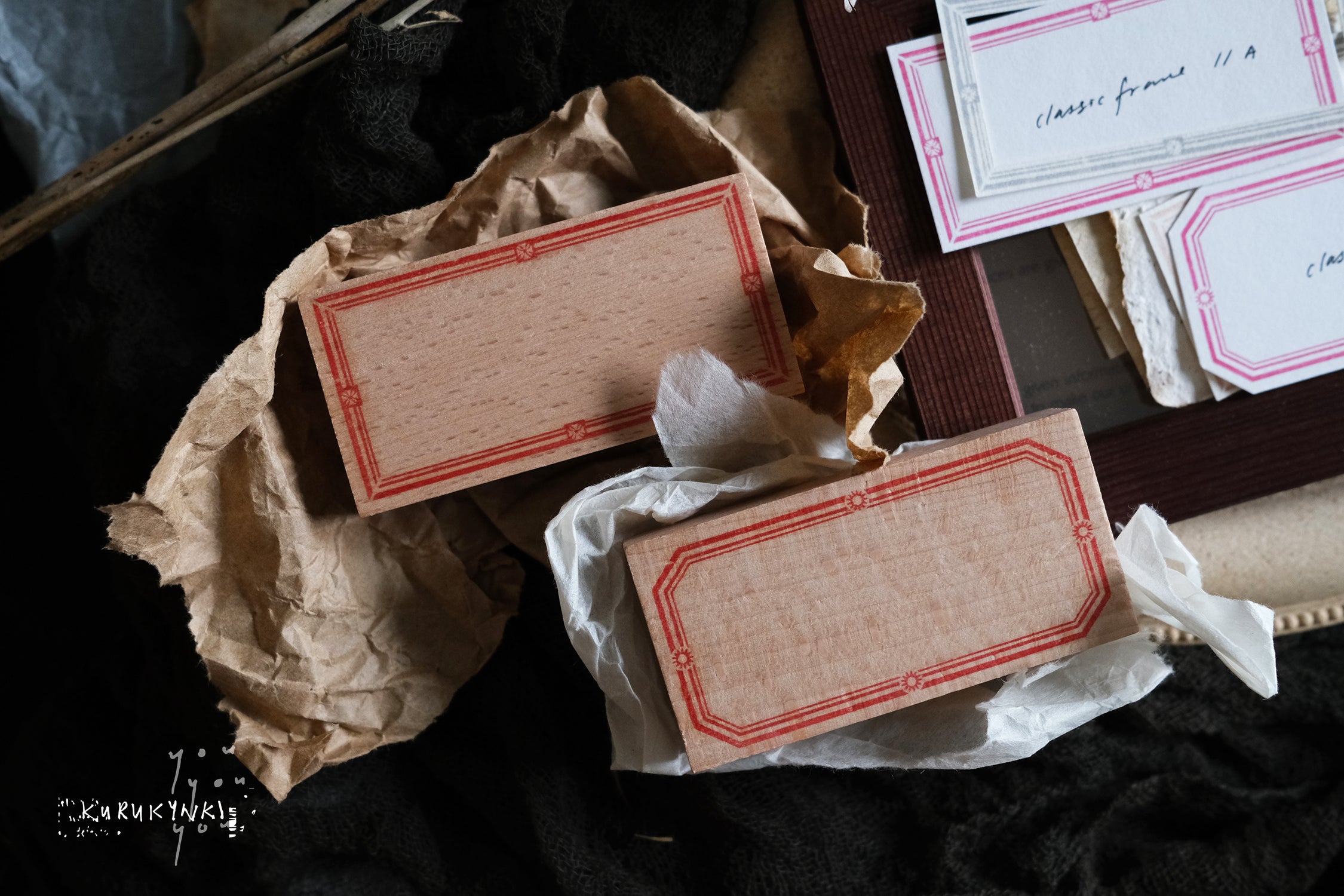 Kurukynki You:S.7 Classic Frame Rubber Stamps (6 designs, sold separately) - Smidapaper Ikigai Shop