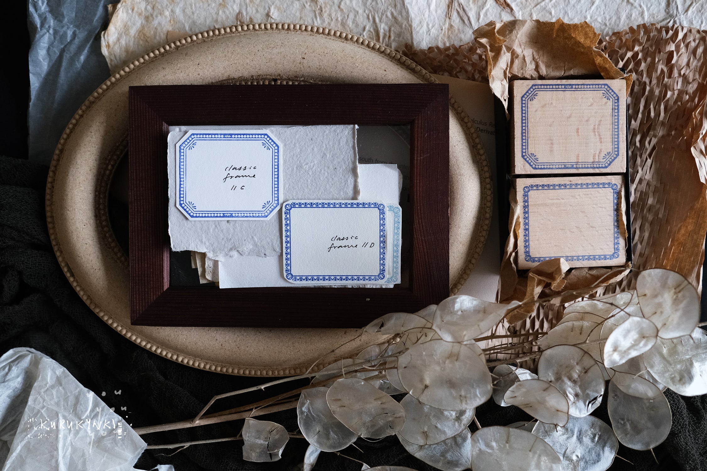 Kurukynki You:S.7 Classic Frame Rubber Stamps (6 designs, sold separately) - Smidapaper Ikigai Shop