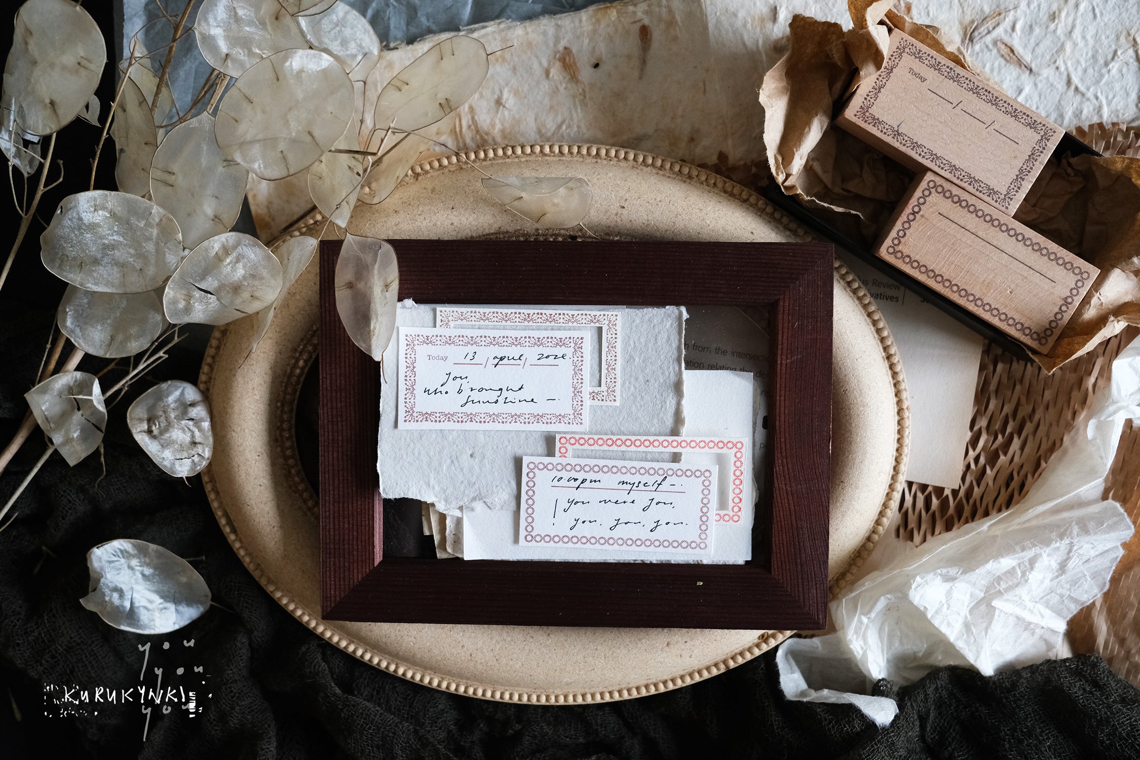 Kurukynki You:S.7 Classic Frame Rubber Stamps (6 designs, sold separately) - Smidapaper Ikigai Shop