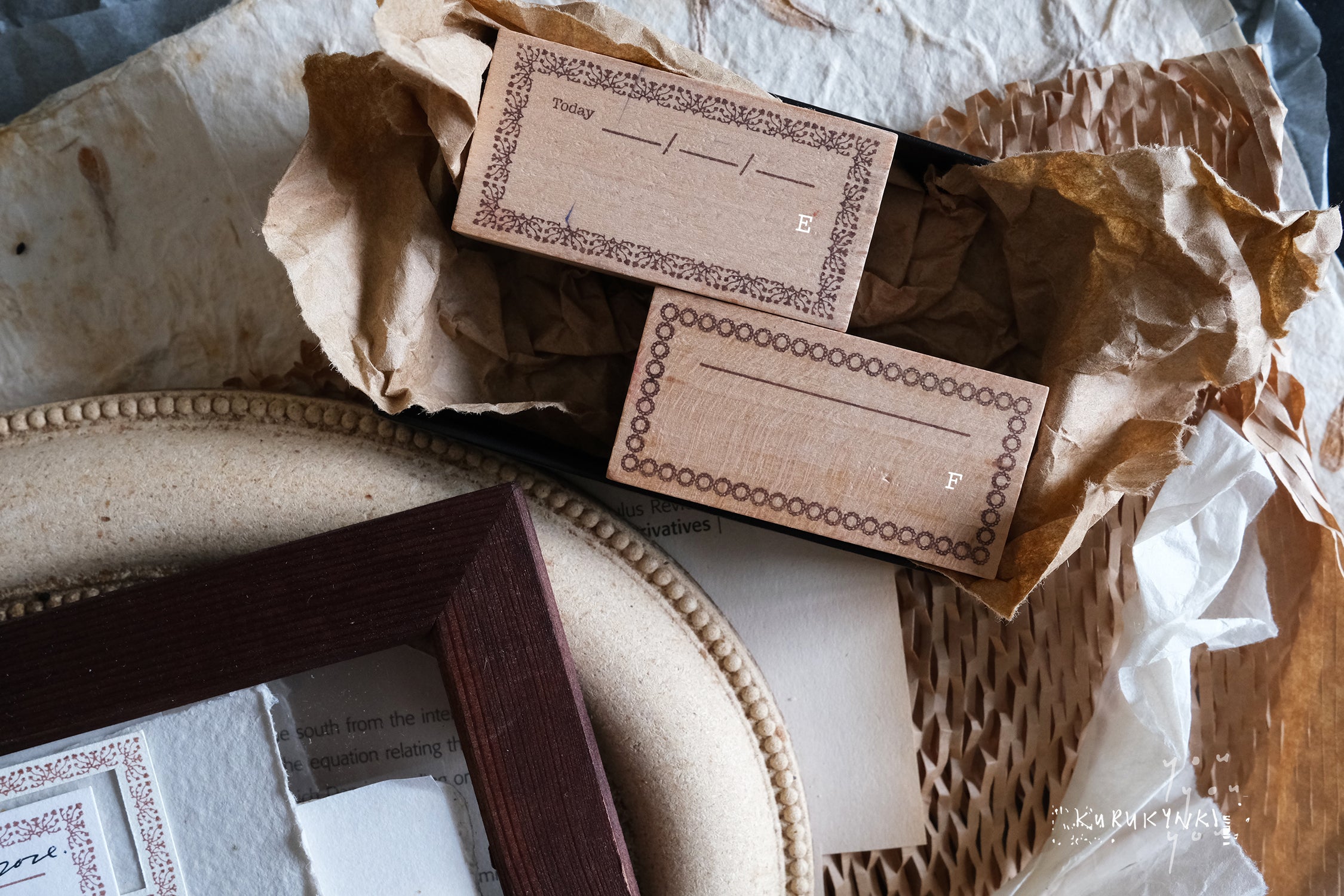Kurukynki You:S.7 Classic Frame Rubber Stamps (6 designs, sold separately) - Smidapaper Ikigai Shop