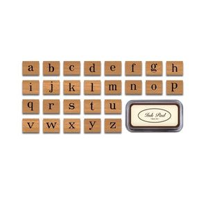 Cavallini & Co. Rubber Stamp Set - Alphabet (Lowercase) - Smidapaper Ikigai Shop