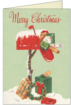 Cavallini & Co. - Christmas Mailbox Single Greeting Card - Smidapaper Ikigai Shop