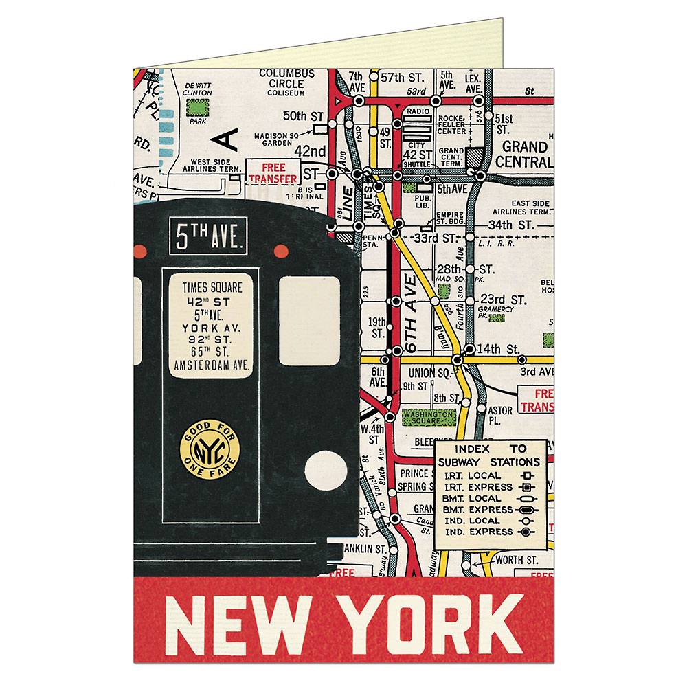 Cavallini & Co. - New York Single Greeting Card - Smidapaper Ikigai Shop