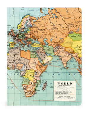 Cavallini & Co. - Vintage Maps Notebook (Set of 2) - Smidapaper Ikigai Shop