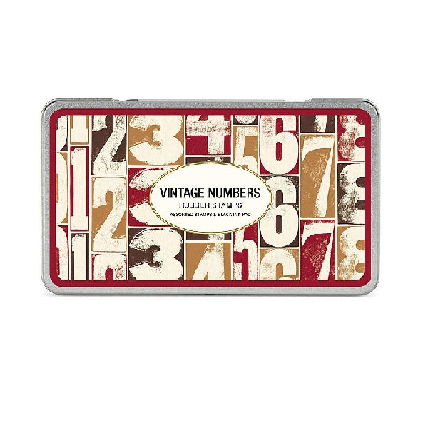Cavallini & Co. Rubber Stamp Set - Vintage Numbers - Smidapaper Ikigai Shop