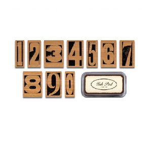 Cavallini & Co. Rubber Stamp Set - Vintage Numbers - Smidapaper Ikigai Shop