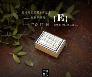 Chamil Garden Frame Rubber Stamp E - Smidapaper Ikigai Shop