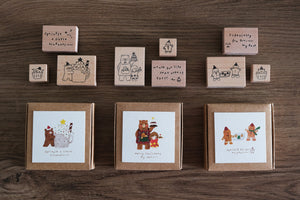 Sweet Christmas Rubber Stamp Set (3 types)
