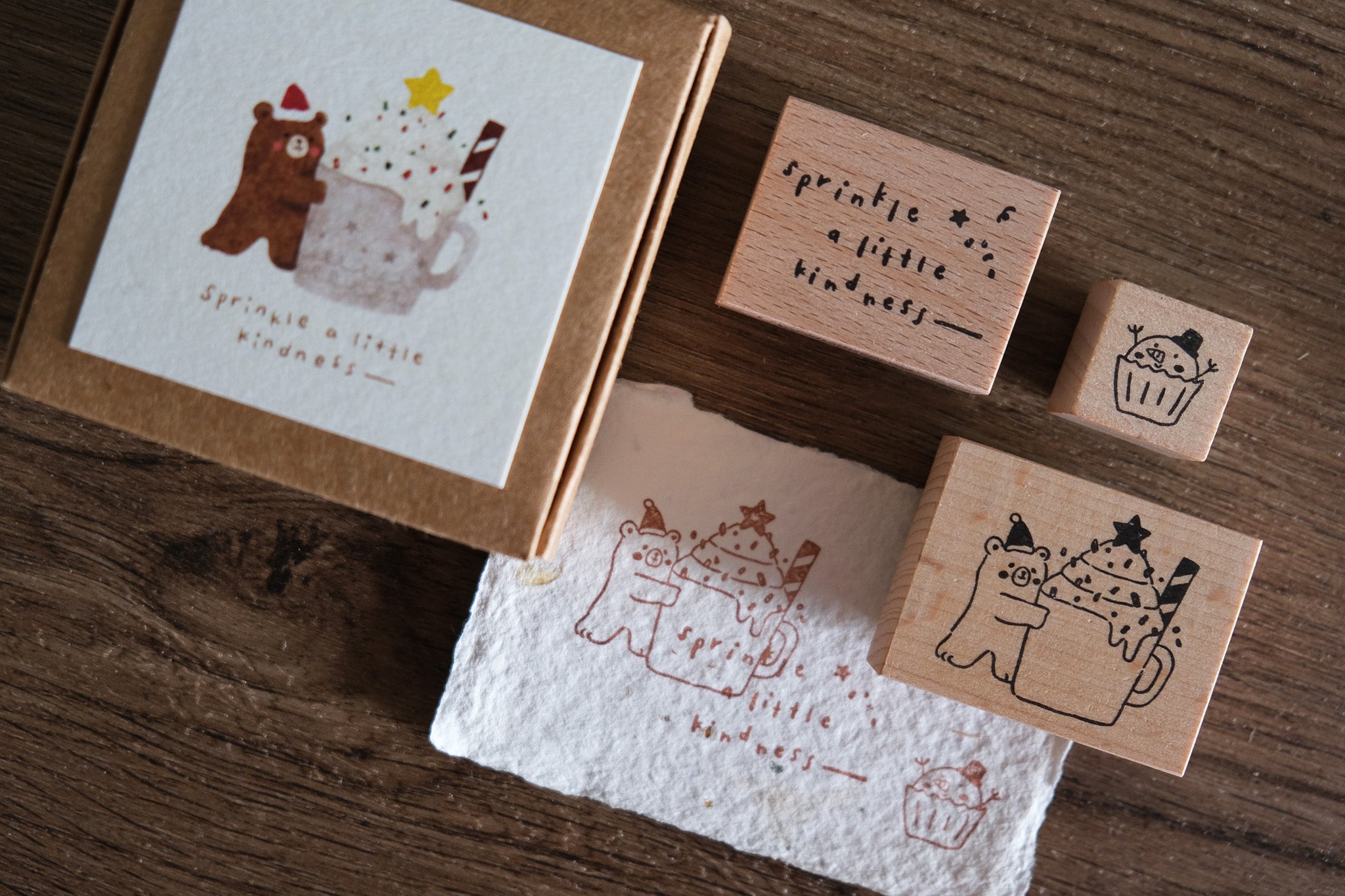 Sweet Christmas Rubber Stamp Set (3 types)
