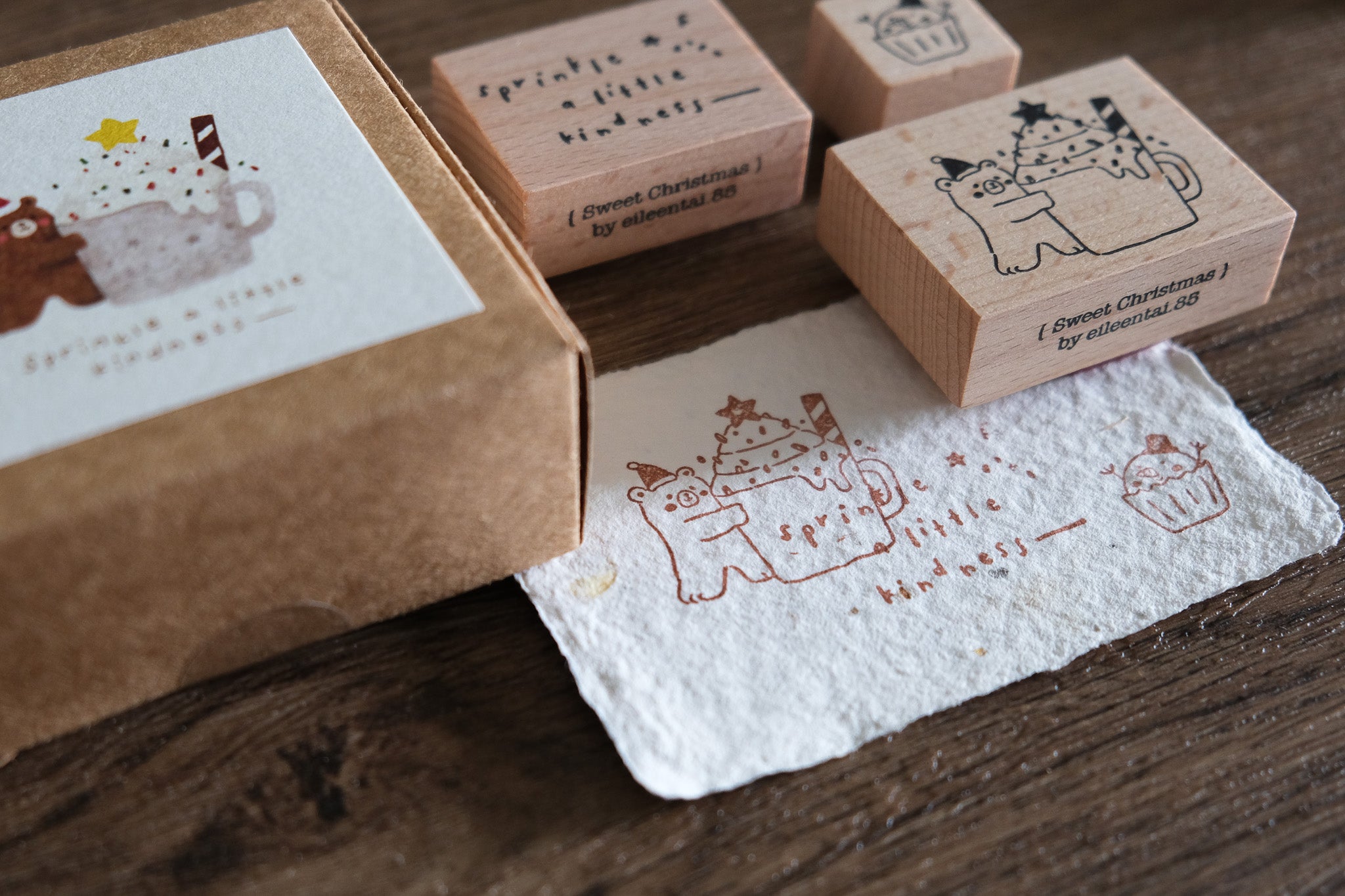 Sweet Christmas Rubber Stamp Set (3 types)