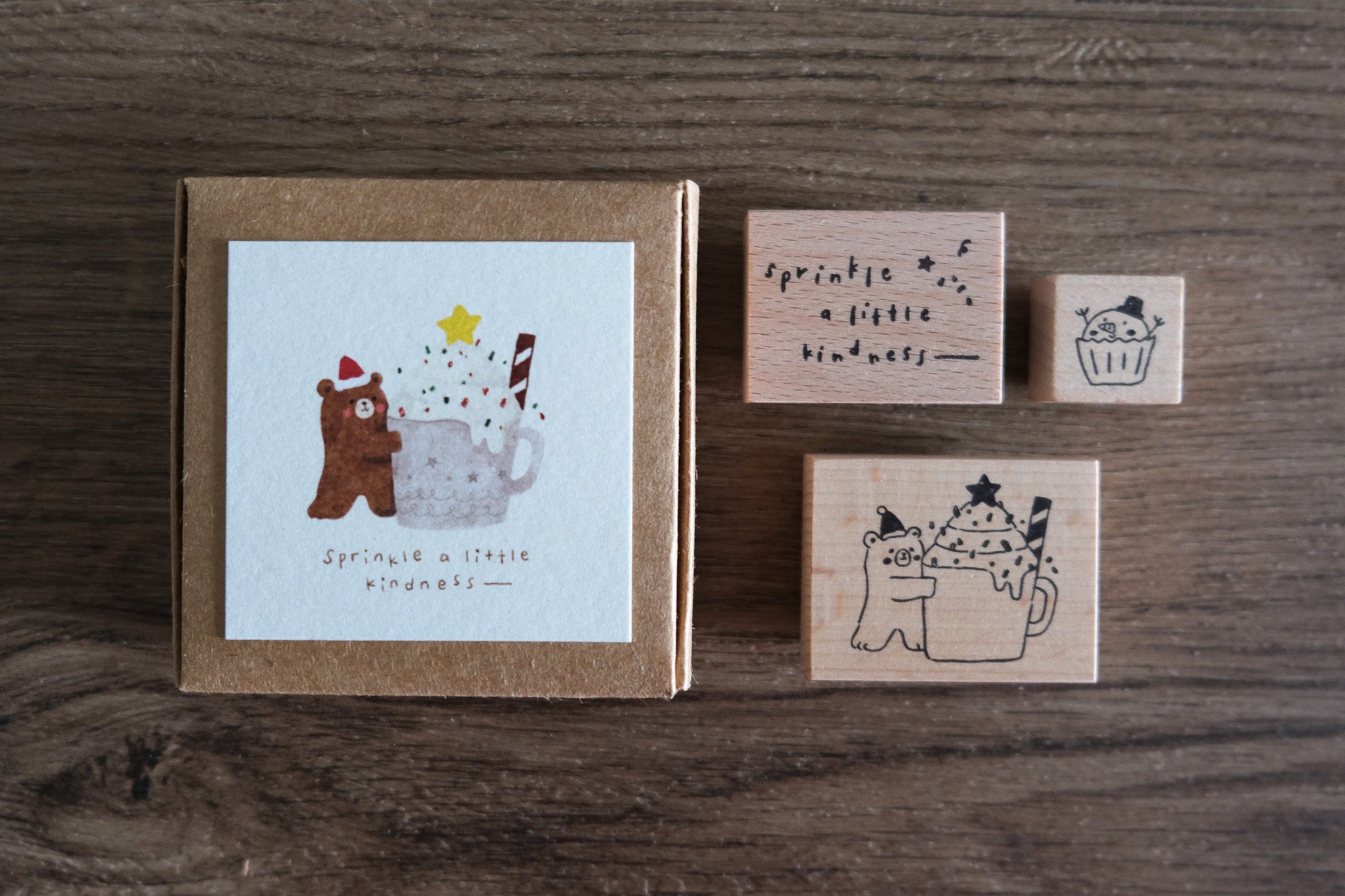 Sweet Christmas Rubber Stamp Set (3 types)