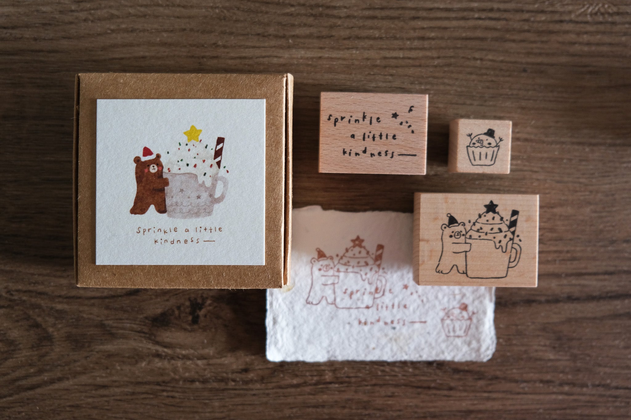 Sweet Christmas Rubber Stamp Set (3 types)