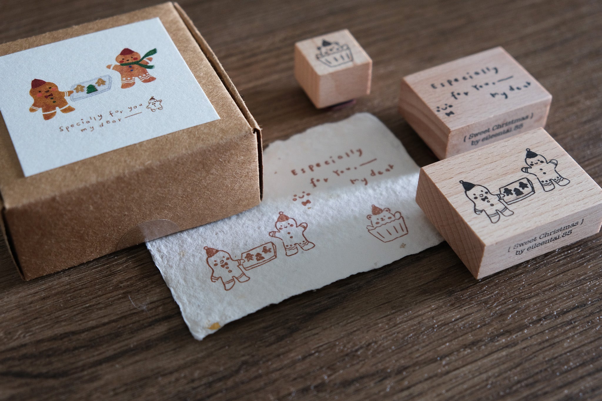 Sweet Christmas Rubber Stamp Set (3 types)