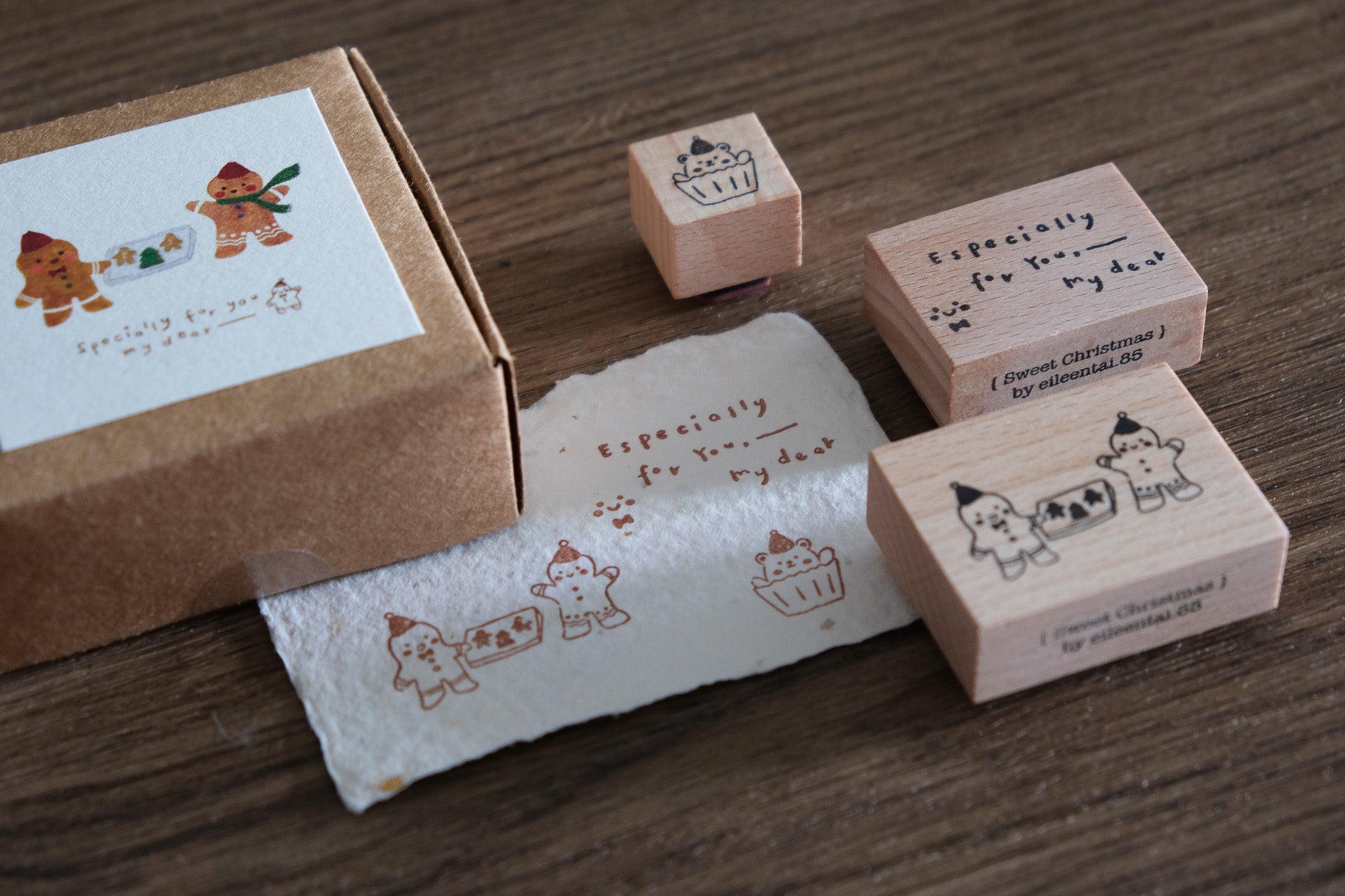 Sweet Christmas Rubber Stamp Set (3 types)