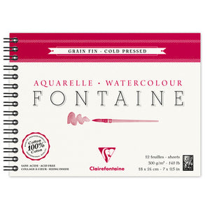 Clairefontaine Fontaine Watercolour Pad 18x24cm - Smidapaper Ikigai Shop