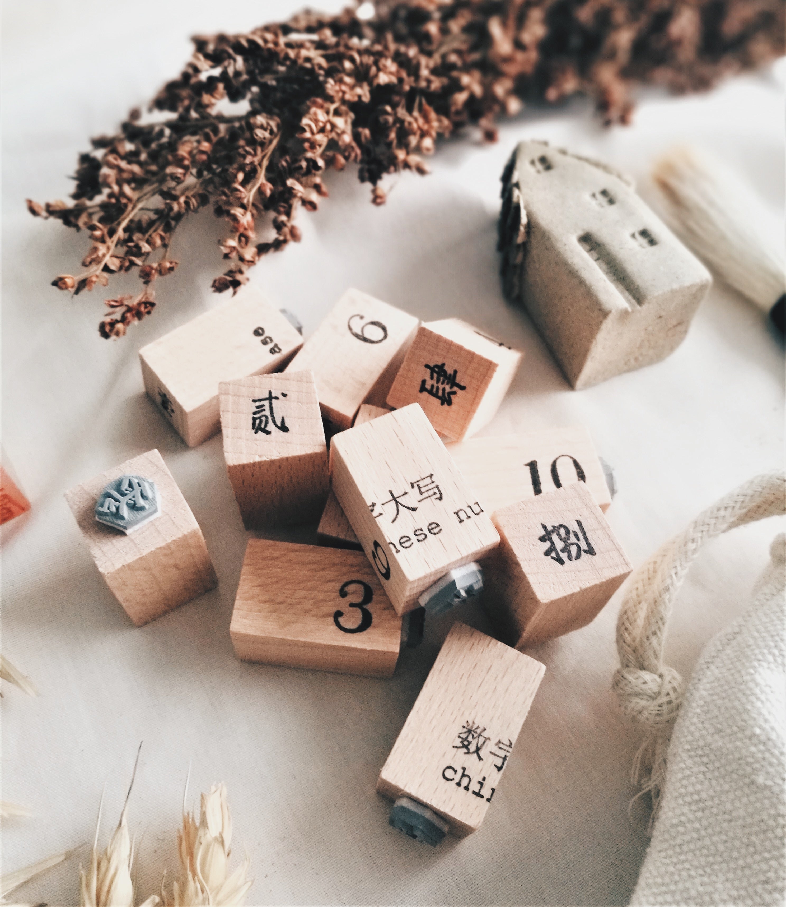 Chinese Numerals Uppercase Rubber Stamp - Smidapaper Ikigai Shop