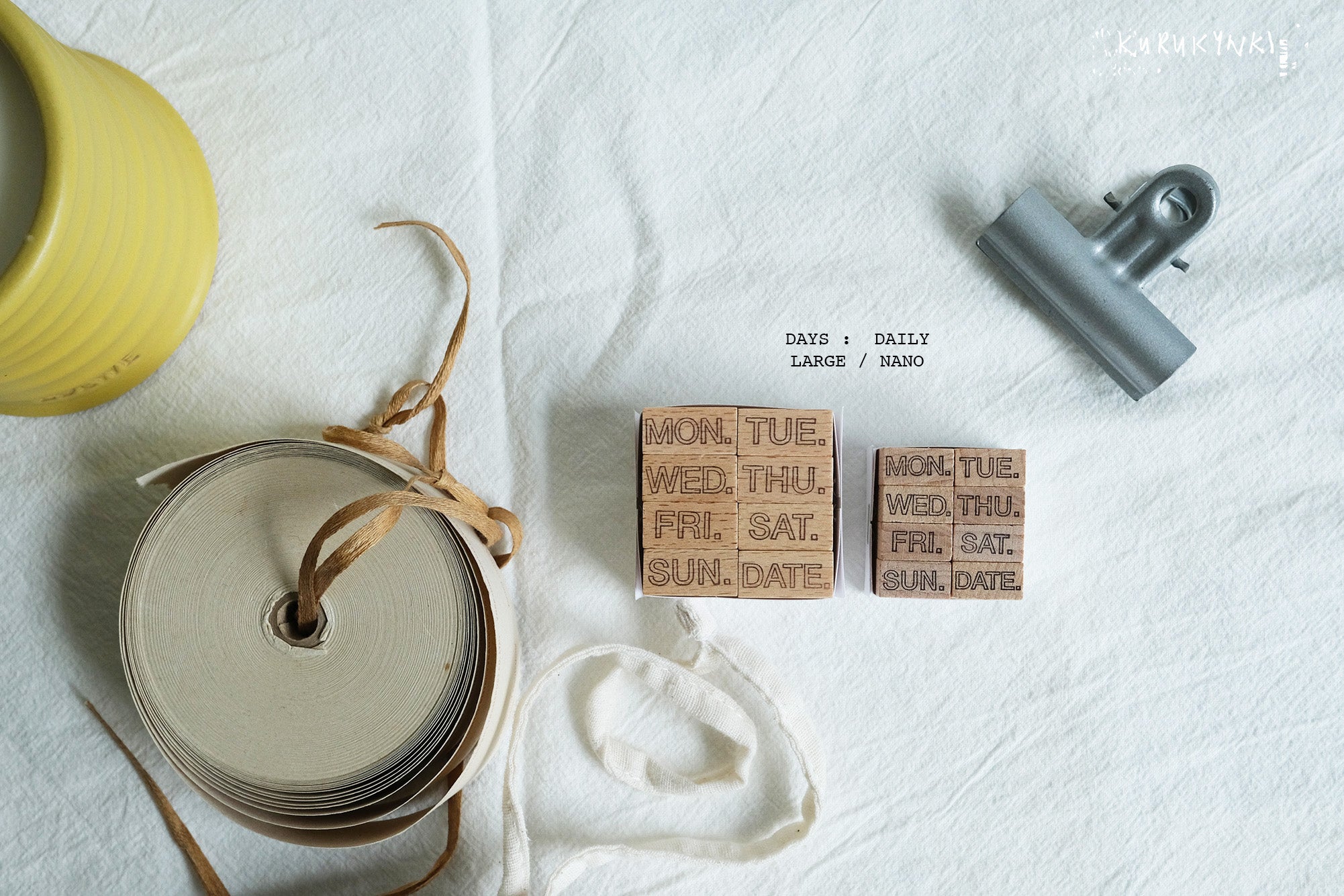 Kurukynki DAYS // Large or Nano Rubber Stamp Set (2 types)