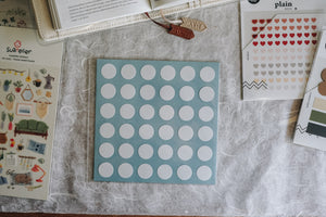 Classiky White Round Sticker 17mm - Smidapaper Ikigai Shop