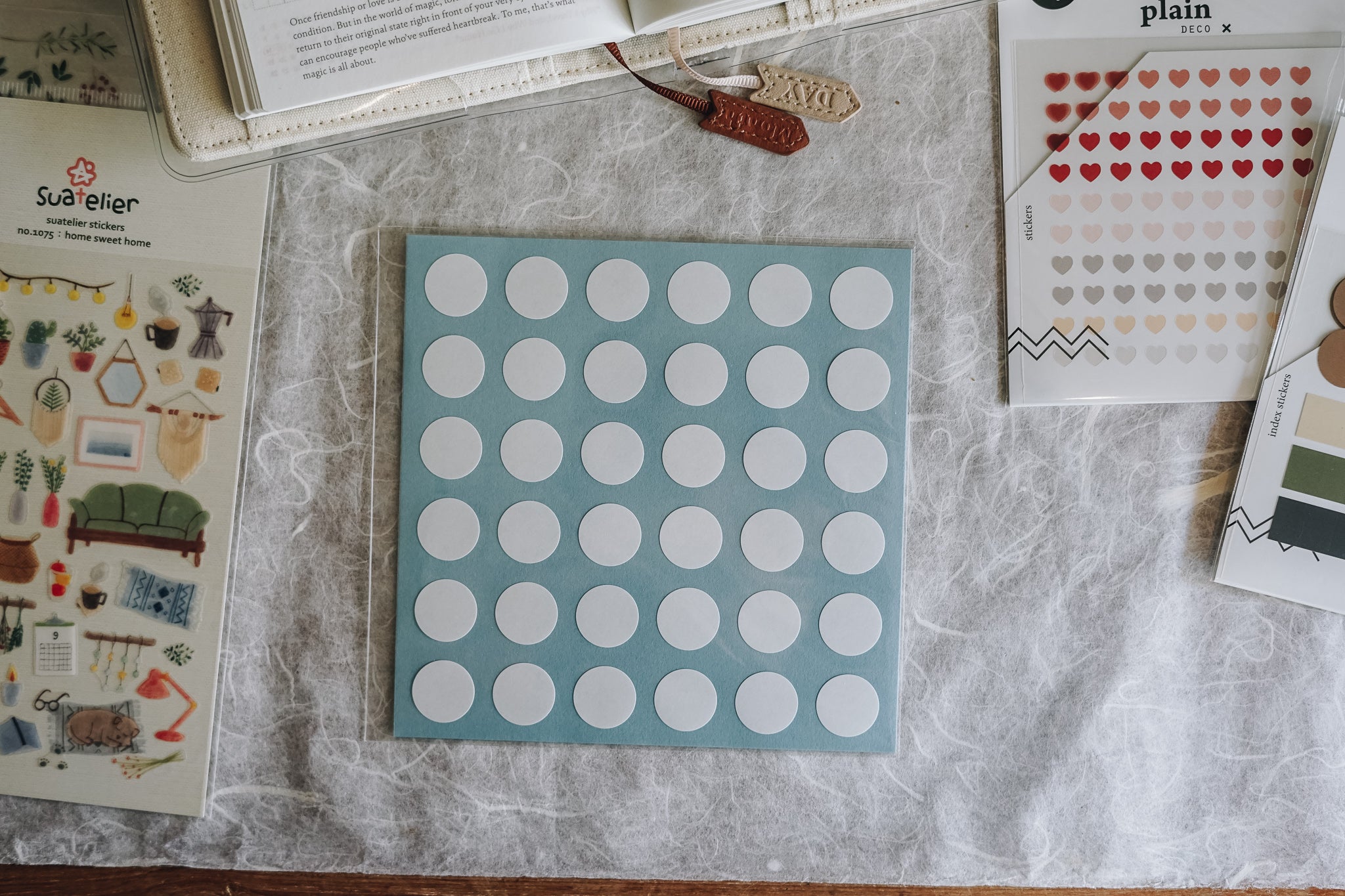 Classiky White Round Sticker 17mm - Smidapaper Ikigai Shop