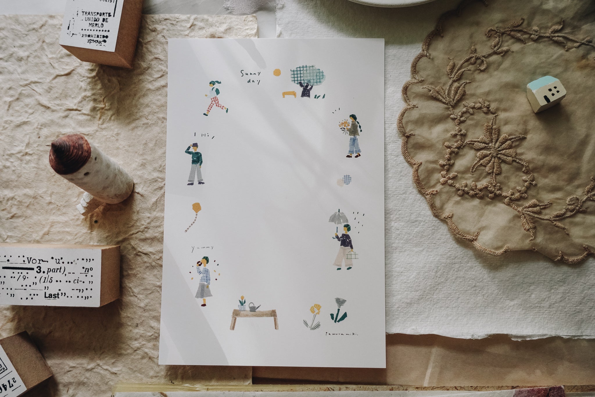 Miki Tamura Postcard: Fine Day - Smidapaper Ikigai Shop