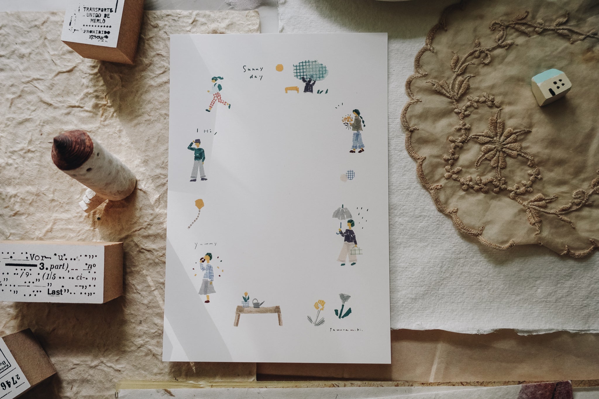 Miki Tamura Postcard: Fine Day - Smidapaper Ikigai Shop