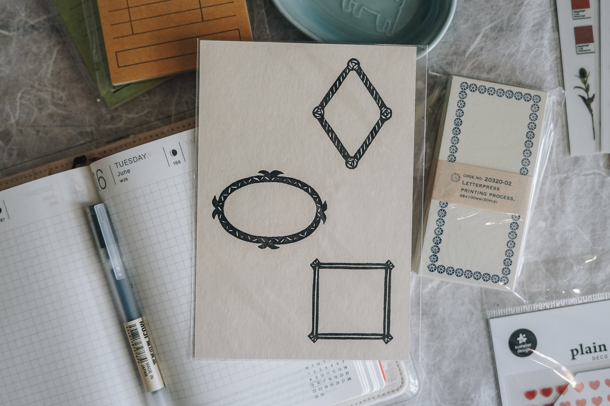 Classiky Letterpress Postcard: D - Smidapaper Ikigai Shop