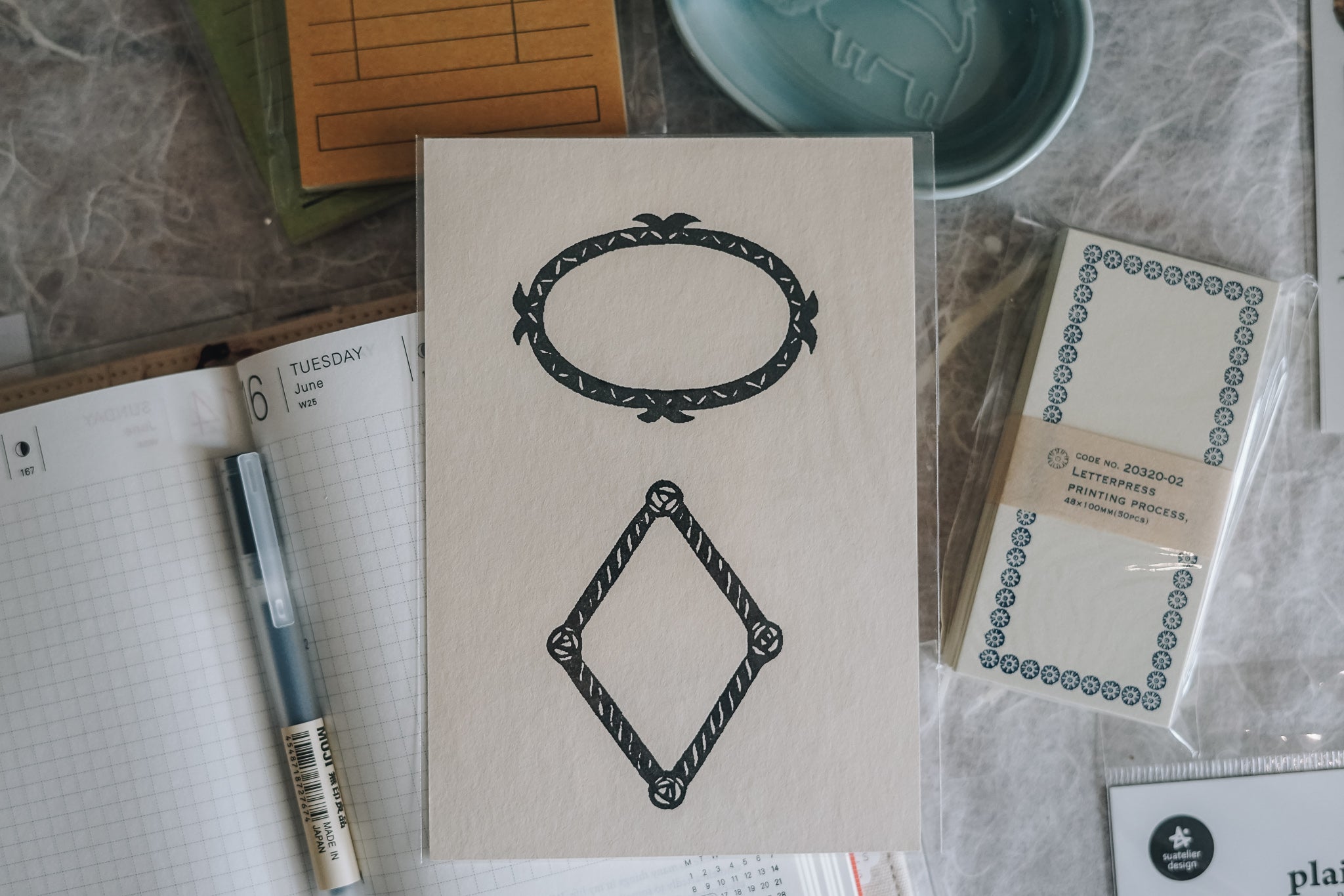 Classiky Letterpress Postcard: C - Smidapaper Ikigai Shop