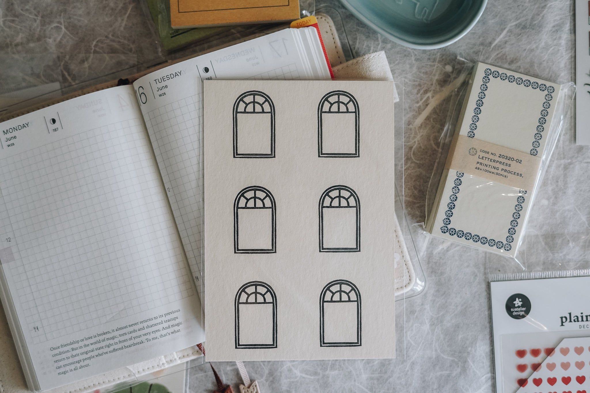 Classiky Letterpress Postcard: B - Smidapaper Ikigai Shop