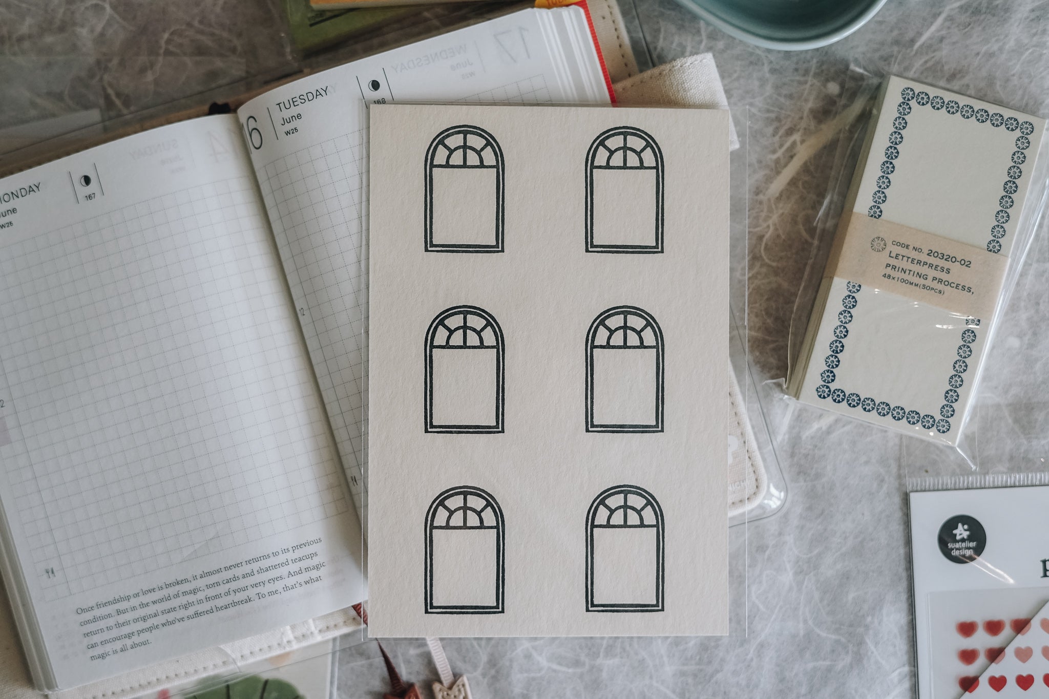 Classiky Letterpress Postcard: B - Smidapaper Ikigai Shop