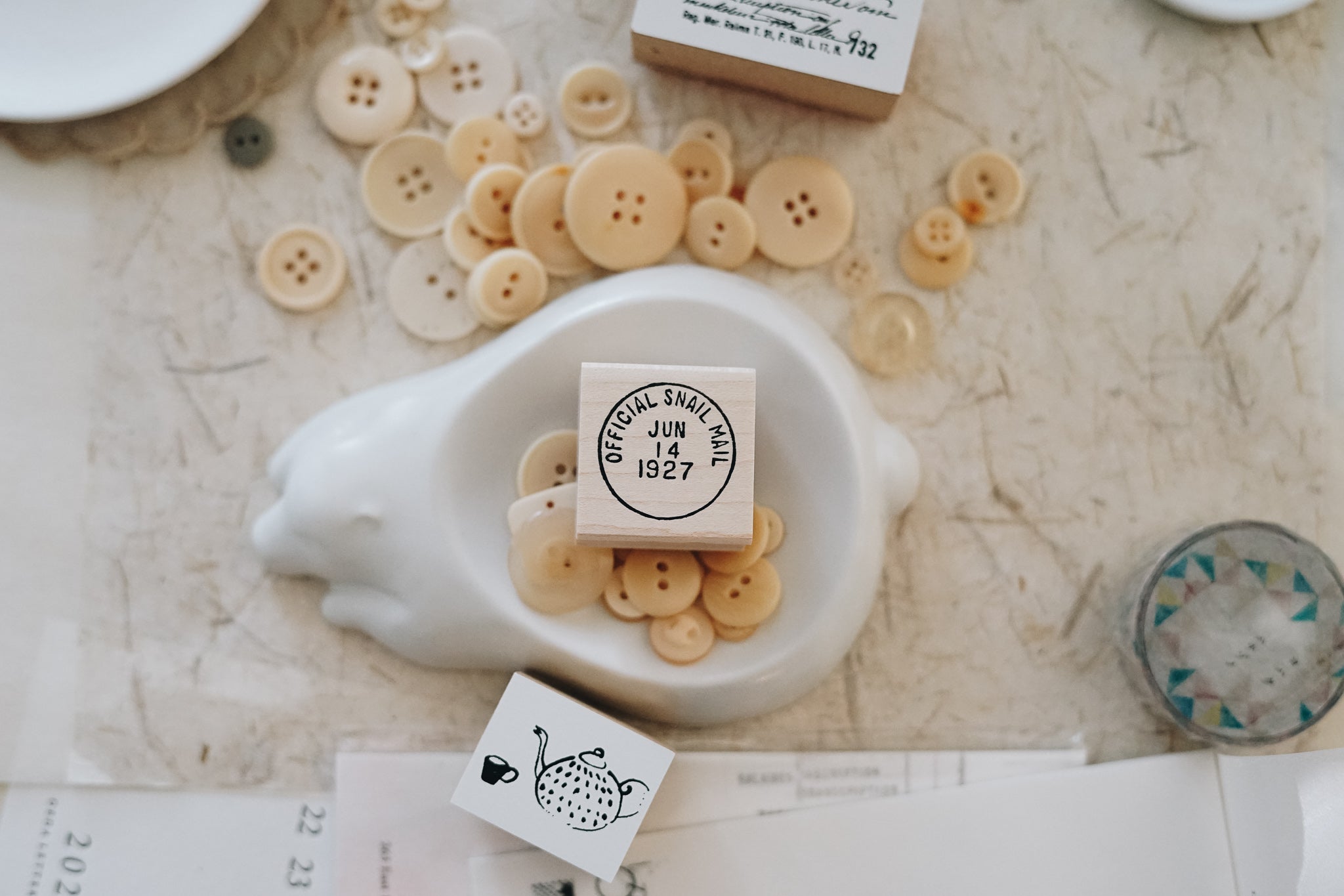 Catslife Press Official Snail Mail Rubber Stamp - Smidapaper Ikigai Shop